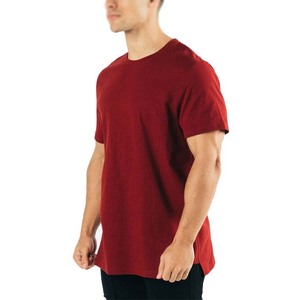 Men's Silk/Cotton Custom Printed Solid Color Front Casual T-Shirt Blank Design Regular Fit Breathable Quick Dry 220g - Product Image 2