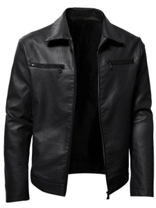Chaqueta de Cuero para Hombre de Alta Calidad, Transpirable, Hecha de Cuero Genuino, Abrigo Cálido para Motociclismo en Invierno - Product Image 2