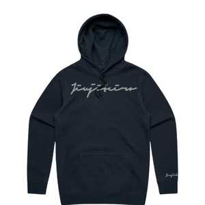 Mens Core Signature <b>Hoodie</b> - <b>Navy</b>, Heavyweight Cotton-Poly Blend, Regular Fit, Insulated and Comfortable for Everyday Wear - Product Image 1
