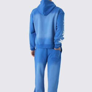 Survêtement surdimensionné de qualité supérieure 2026 personnalisé avec broderie appliquée vieillie, impression en relief, coton, lavage à l'acide, streetwear pour hommes - Product Image 6