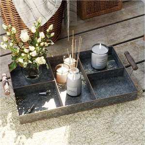 2025 nouveau Rectangle métal bois massif plateau de service luxe maison décorative hôtel Restaurant Bar ustensiles de cuisine fabriqués en inde stockage - Product Image 5