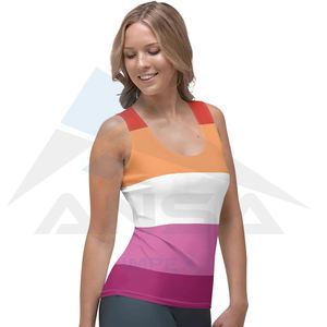 เสื้อกล้ามสั้นไร้รอยต่อด้านหลังสำหรับผู้หญิงเสื้อกล้ามออกกำลังกายโยคะออกกำลังกายเสื้อกล้ามพิมพ์ซับลิเมชัน - Product Image 5