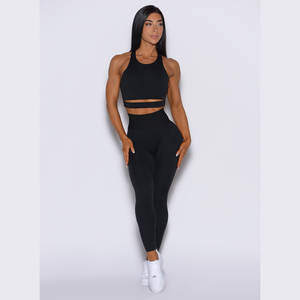 Leggings noirs personnalisés Cincher Leggings Scrunch avec poches latérales taille haute et vêtements de sport Leggings de gym à la mode pour les femmes - Product Image 2