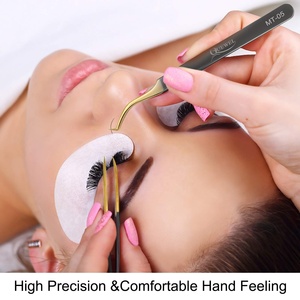 Ensemble de pinces à épiler à bout droit et incurvé, kit de pinces à épiler de toutes les couleurs, extensions de cils, design personnalisé - Product Image 4