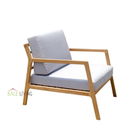 Fauteuil portable en teck massif, design minimaliste, durable, résistant à l'eau, pour usage extérieur, villa, école, parc