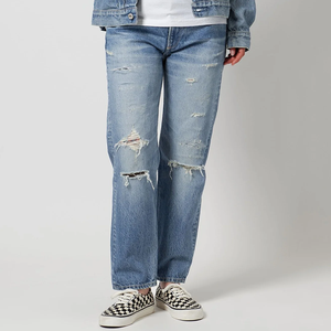 กางเกงยีนส์ขาตรงเข้ารูปสำหรับผู้ชายกางเกงยีนส์ทรงตรงเข้ารูปปกติ - Product Image 5