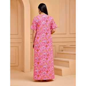 Camisón Rosa Cómodo 100% Algodón, Tela Popelina Suave, Cierre con Botones, Logotipo Personalizable, Talla XL, Suministro ODM, Animal - Product Image 6