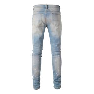 2025 venta al por mayor de alta calidad Casual Jeans sueltos rectos de pierna ancha hombres Skinny Jeans pantalones de mezclilla - Product Image 3