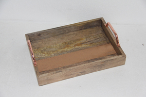 ถาดเสิร์ฟอาหารวินเทจแนวชนบทกระดานไม้พร้อมที่จับโลหะของตกแต่งบ้านไร่แบบมีสไตล์ - Product Image 4