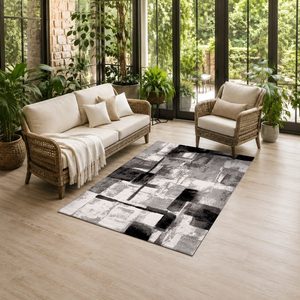 <b>RUGS</b> DEPOT LXDP-0844 Wholesale Grey Silver Modern Vintage Digital Printed Machine Washable Chenille Area <b>Rug</b> <b>Non</b> <b>Slip</b> - Product Image 6