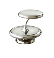 Matériau décoratif en verre et métal aluminium Nouveau design de table à manger avec support à gâteau le plus vendu