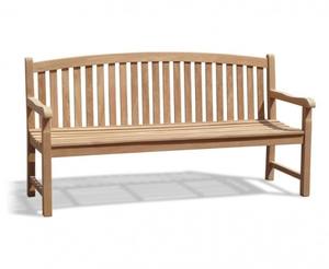 Banc de jardin 4 places en teck, minimaliste, durable et résistant à l'eau, mobilier d'extérieur pour patio, appartement et hôtel - Product Image 1