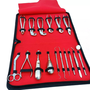 Instruments dentaires en acier inoxydable 16 pièces chirurgie dentaire orale extraction ascenseurs pince ensemble instruments chirurgicaux - Product Image 2