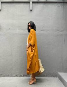 Bata tipo Kimono para mujer, ropa de dormir informal, Sexy, holgada, chaqueta para playa, para verano - Product Image 3