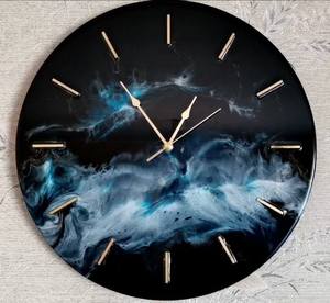 ENVIRONMENTS Epoxy Resin <b>Wall</b> <b>Clocks</b> for Exquisite Spaces Unique Home Decor Gift <b>Wall</b> Epoxy Ocean <b>Clock</b> by Antique Creation - Product Image 4