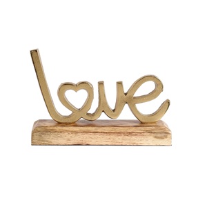 Letrero de decoración para el hogar, artículos decorativos para el hogar, sala de estar, letrero de palabra de Metal con Base de madera, artículos de regalo para el hogar - Product Image 5