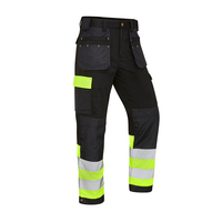 Pantalon de travail cargo de haute qualité en polycoton réfléchissant, respirant, anti-plis, grande taille, pour la construction