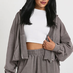 ชุดวอร์มสีพื้นปรับได้ ระบายอากาศดี พร้อมโลโก้สั่งทำ เสื้อครอป ดีไซน์คุณภาพสูง ราคาขายส่ง ทรงทันสมัยปี 2026 - Product Image 2