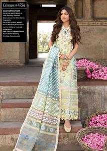 Pakistanais Salwar Kameez robes de pelouse indien et pakistanais fête porter décontracté femmes Shalwar Kameez - Product Image 5