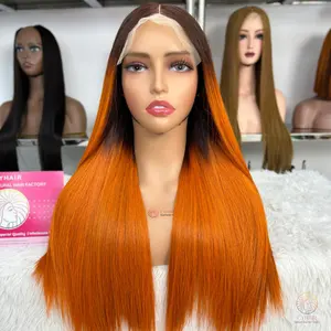 Daily Wear Vietnamese Remy Virgin Wigs Density Glueless Transparent Lace Bone Straight Human Hair Wig