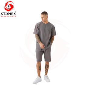 Conjunto de Camiseta y Pantalones Cortos Personalizados para Hombre, Ropa Urbana Ecológica de Invierno, Conjunto de Dos Piezas, Fabricante Mayorista OEM ODM - Product Image 5