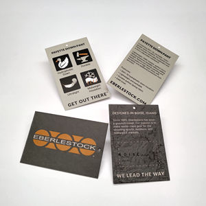 ป้ายแขวนทำจากกระดาษแข็งเคลือบด้านโลโก้บัตรข้อมูลแบรนด์ - Product Image 3