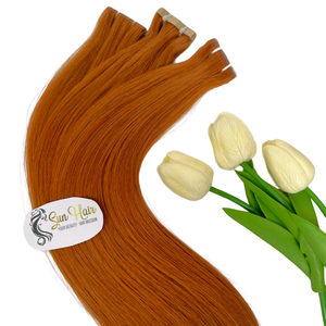 Extensiones de Cabello Humano Remy Natural Liso Naranja SDD de Alta Calidad, Estilo Cinta Delgada, con Cutícula Alineada, 100% Vietnamita Real - Product Image 3