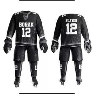 Costumes de hockey sur glace de haute qualité Logo personnalisé différentes tailles disponibles-Prix de gros - Product Image 4