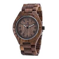 Montre en bois artisanale tendance, design Art Déco personnalisé, style imitation antique, couleur bois naturel, montre de luxe pour homme, usage quotidien