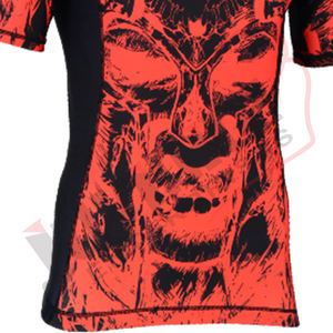 Hauts de compression professionnels de haute qualité à manches courtes pour hommes, vente en gros, logo personnalisé, vêtements de fitness anti-UV - Product Image 2