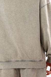 Durable Quality Men Winter Acid Washed Fleece <b>Hoodies</b> 100% Cotton <b>Lightweight</b> Breathable Custom Logo Printing OEM Design - Product Image 5