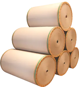 Kraft rulo üreticiden düz Kraft kağıt rulo kahverengi Jumbo rulo doğal geri dönüşümlü malzeme ambalaj kağıdı Kraft kağıt