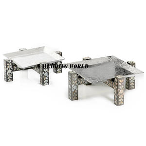 Ensemble de deux bols à chocolat avec support en nacre, forme ronde, bol à bonbons, best-seller, bol à chocolat décoratif - Product Image 4