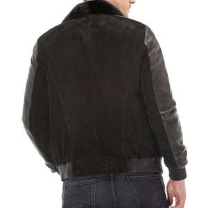 Chaqueta Larga y Delgada de Cuero Estampado Azul Marino para Hombre, con Logotipo Frontal, Totalmente Personalizable, Impermeable, Transpirable y Resistente al Viento - Product Image 2