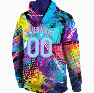 Sweat à capuche Streetwear personnalisé TF Design Vêtements de football pour hommes Vêtements Uniforme Sweat à capuche de football rétro sublimé - Product Image 3