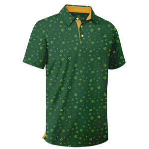 Camiseta Polo de Manga Corta para Hombre, Color Sólido, Cuello con Botones, Estilo Golf, Secado Rápido, Absorbe la Humedad, Elegante - Product Image 1