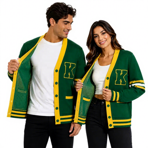 Custom sorority <b>cardigans</b> acrylic knitted KSU university women's sweaters V-neck Greek logo college varsity <b>cardigan</b> - Product Image 4