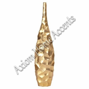 Jarrón decorativo de mesa moderno hecho a mano de aluminio fundido sólido, nuevo diseño de Axiom Home Accents, jarrón de Metal contemporáneo - Product Image 1