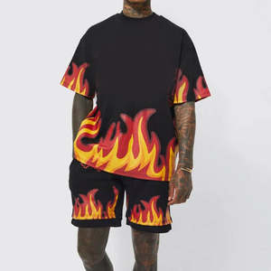 Conjunto de Shorts Casuales de Verano para Hombre, Camiseta de Manga Corta y Shorts Estampados, Ropa de Marca, 2 Piezas - Product Image 5