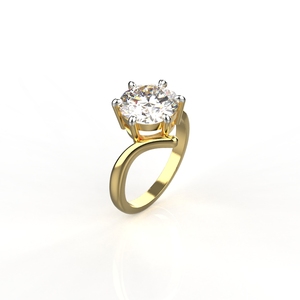 Avarta Jewellery Bague solitaire en diamant cultivé en laboratoire de 2 carats - Product Image 4