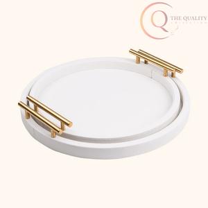 Plateau de service en bois massif de style classique, durable, avec une fabrication de qualité supérieure pour les maisons de luxe, les hôtels et les restaurants - Product Image 2