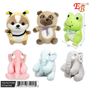 8 \ "piccoli animali di peluche assortiti tra cui animali della foresta di frutta tigre scimmia leone realizzati in cotone poliestere per bambini ODM possibile - Product Image 1