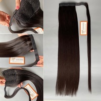 Extensions de queue de cheval naturelles en cheveux humains vierges Remy bruts 100g, queue de cheval complète, cheveux vietnamiens 8-34 pouces