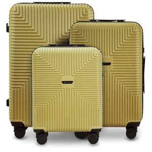 ชุดกระเป๋าเดินทาง WINGS Luxury 3 ชิ้น สีเขียวชา สไตล์โมเดิร์น ล้อหมุนได้ วัสดุอะลูมิเนียม ABS  ซิปโพลีเอสเตอร์ สำหรับใช้งานกลางแจ้ง - Product Image 1