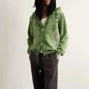 Nouveaux sweats à capuche personnalisés délavés à l'acide, sweats à capuche amples et délavés, vêtements pour hommes, vêtements décontractés - Product Image 2