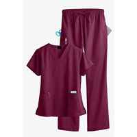 Tenues d'infirmière personnalisées à manches courtes pour femmes, en tissu polyester/rayonne tissé de haute qualité, pour usage hospitalier, manches longues