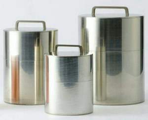 Juego de recipientes de acero inoxidable puro con diferentes tamaños, ideales para uso diario en la cocina y exhibición decorativa en la encimera - Product Image 4