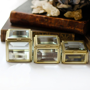 Caja biselada de cristal transparente vintage recién llegada, acabado antiguo, tamaño personalizado para accesorios de joyería, caja de baratija de anillo, decoración de boda - Product Image 6