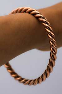 Bracelet en cuivre Bracelet en cuivre torsadé Bijoux en cuivreBracelet épais - Product Image 2