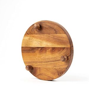 Plato giratorio tallado a mano de madera de mango Lazy Susan, soporte giratorio para pastel de 17 ", soporte para pastel de decoración de boda - Product Image 4